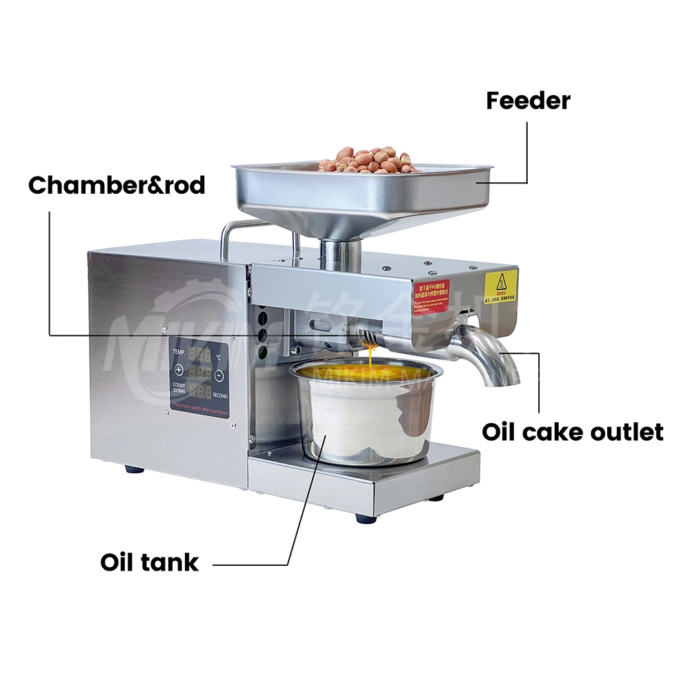 Home Mini Automatic Oil Pressing Peanut Sunflower Palm Oil Pressing Machine Olive Oil Press Machine